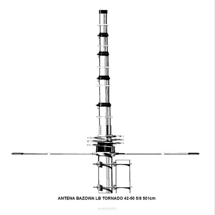 ANTENA BAZOWA LB TORNADO 42-50 MHz