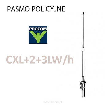 CXL-2-3LW/h Procom 166 - 175 MHz antena bazowa pasmo policyjne