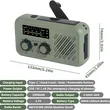 Radio awaryjne, Prądnica ,ładowarka solarna, Power Bank alarm SOS światło LED na kemping - 2