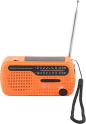 Radio awaryjne, 1200 mAh, akumulatorowe, ręczne radio na korbkę, powerbanki latarka LED,